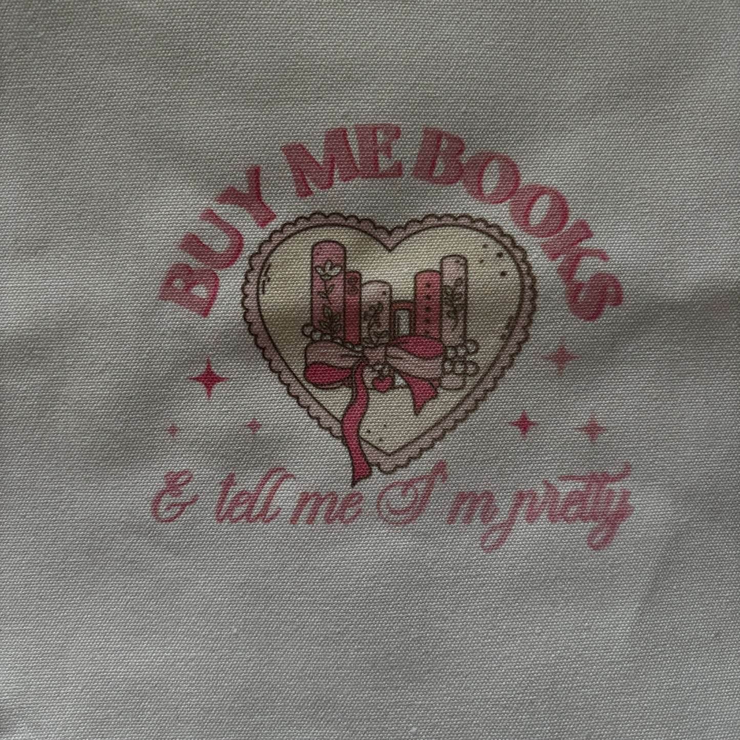 Buy me books tote bag - imperfect