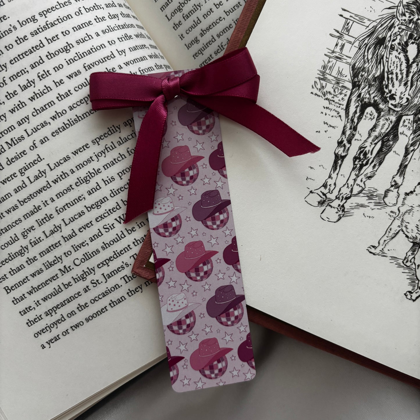 Disco cowgirl mini bookmark