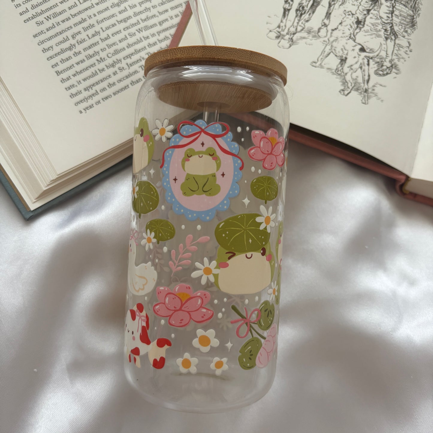 Frog glass tumbler