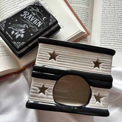 Book of spells ceramic oil burner and wax warmer