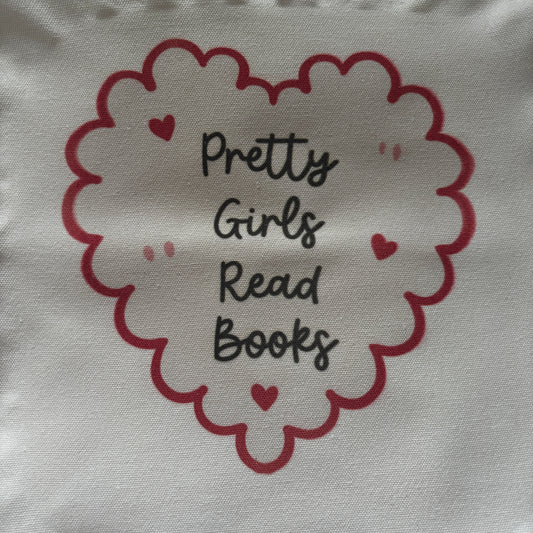 Pretty girls read books tote bag - imperfect