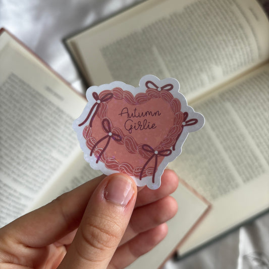 autumn girlie holographic sticker
