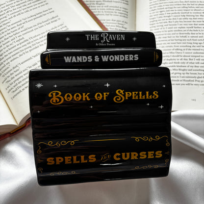 Book of spells ceramic oil burner and wax warmer