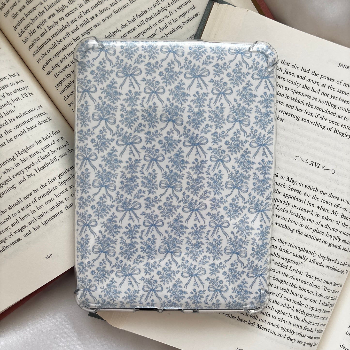 Blue bow kindle insert