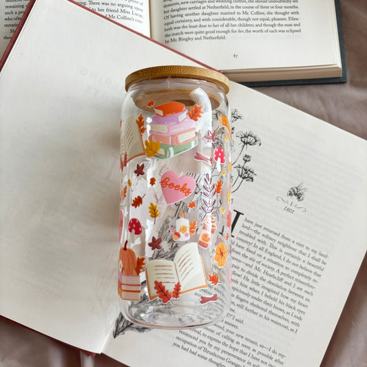 Autumn glass cup