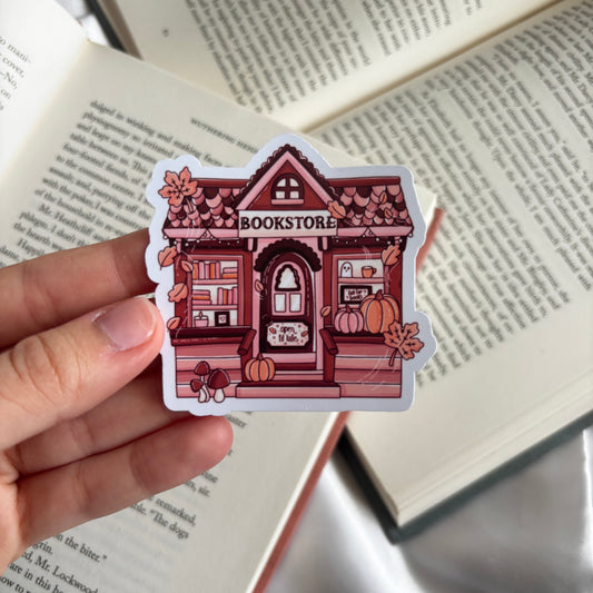 Autumn bookstore sticker