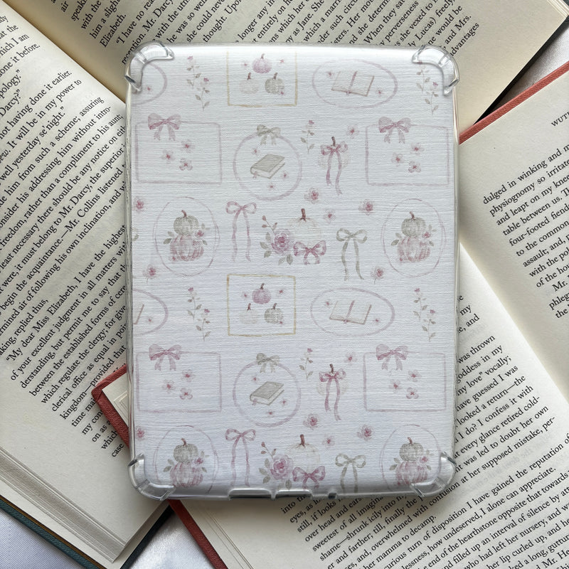 Pink pumpkin linen kindle insert