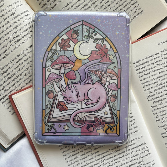 Sleepy dragon holographic kindle insert