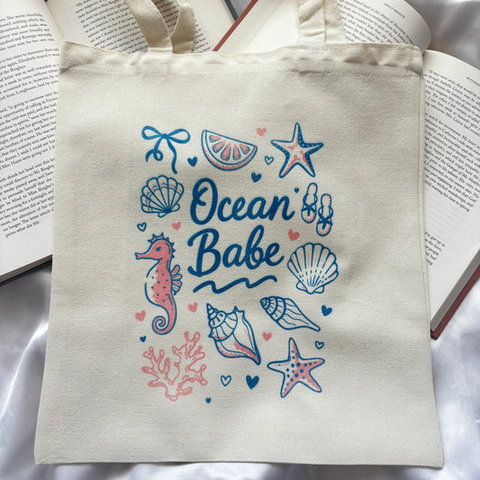 Ocean babe tote bag