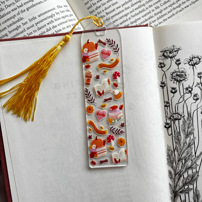 Autumn acrylic bookmark