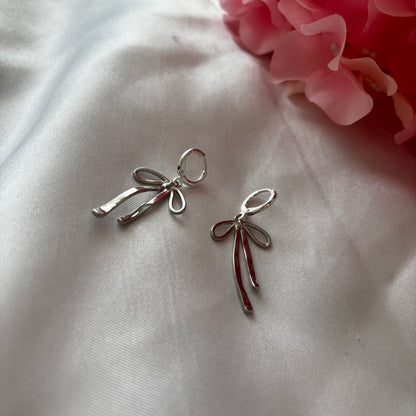 Grace bow hoop earrings