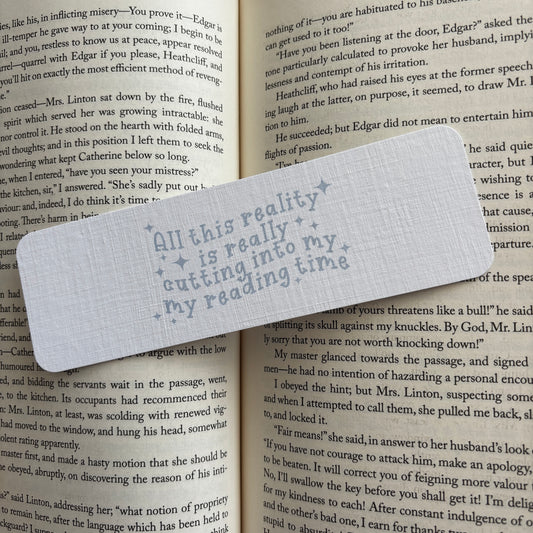 All this reality linen bookmark