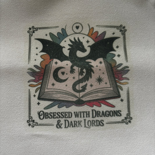 Obsessed with dragons tote bag - imperfect