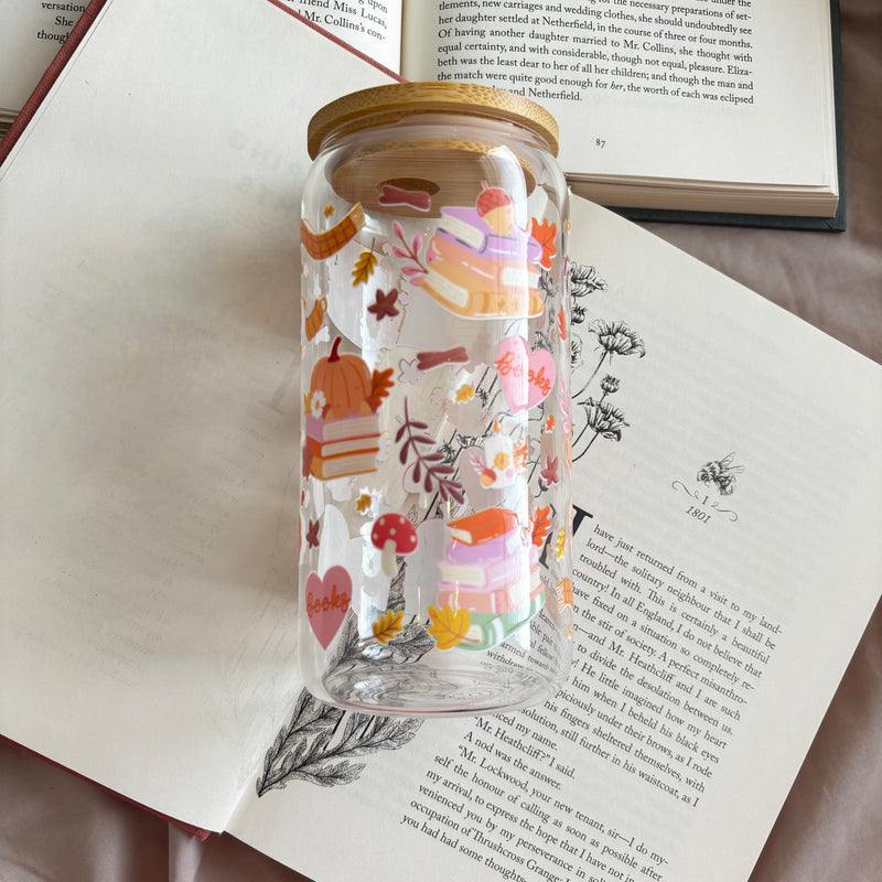 Autumn glass cup