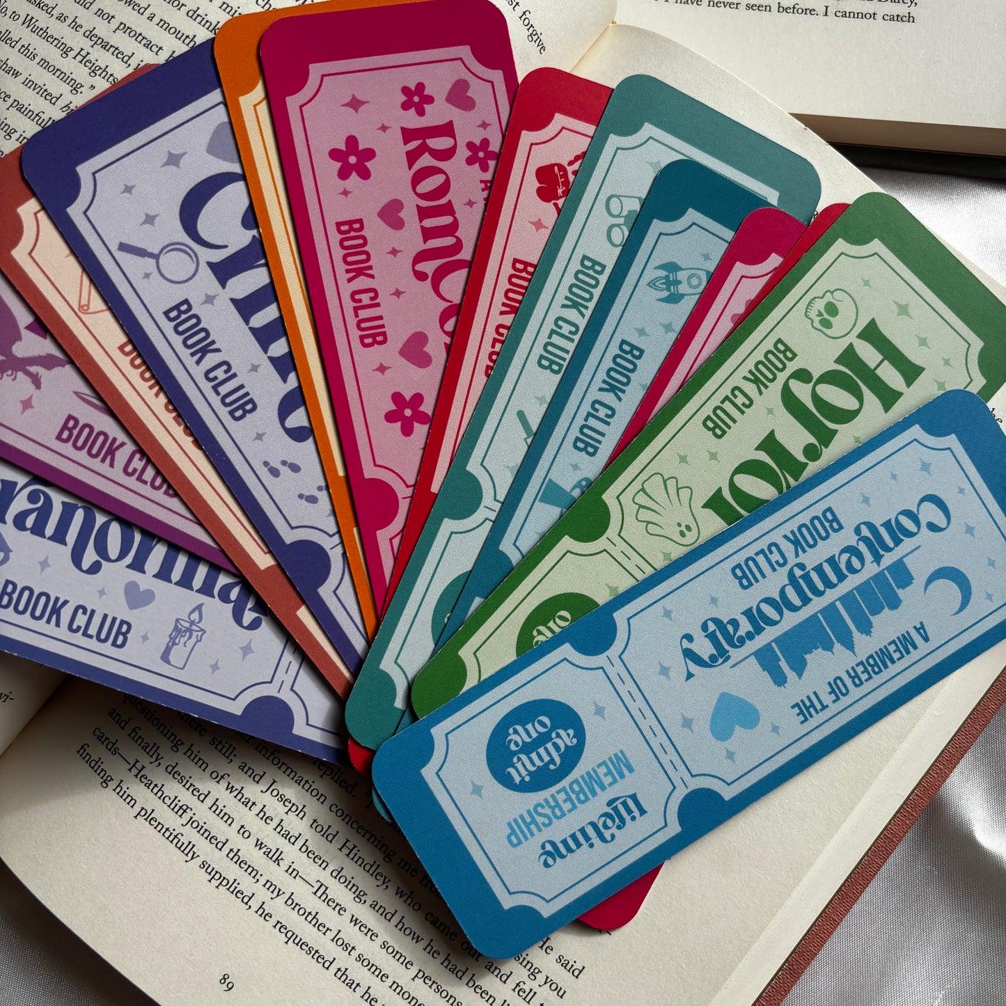 Book club bookmarks