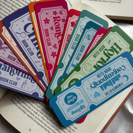 Book club bookmarks