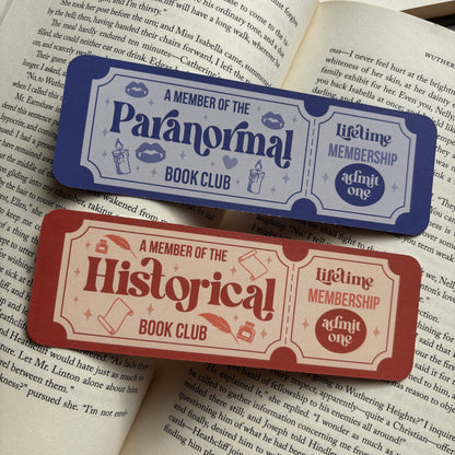 Book club bookmarks