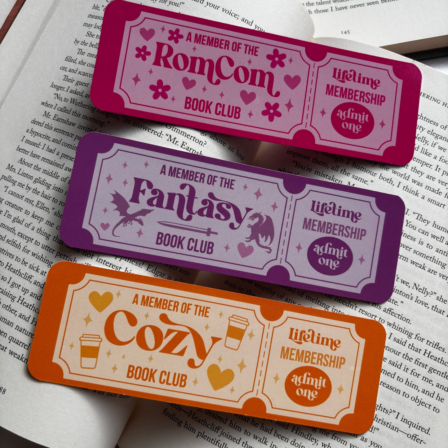 Book club bookmarks