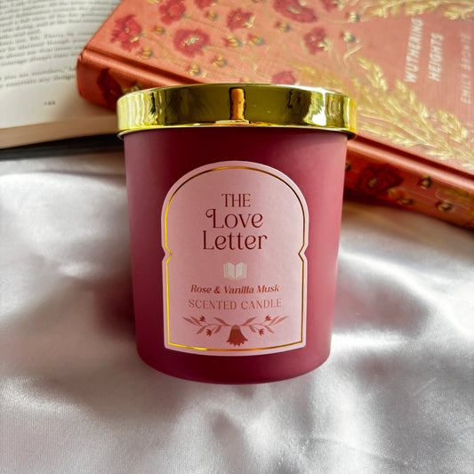 The love letter candle - rose & vanilla musk