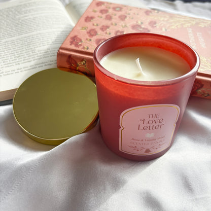 The love letter candle - rose & vanilla musk