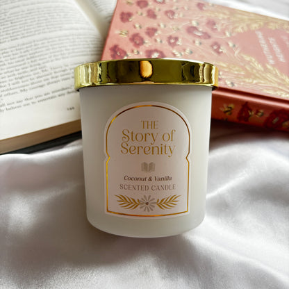 The story of serenity candle - coconut & vanilla