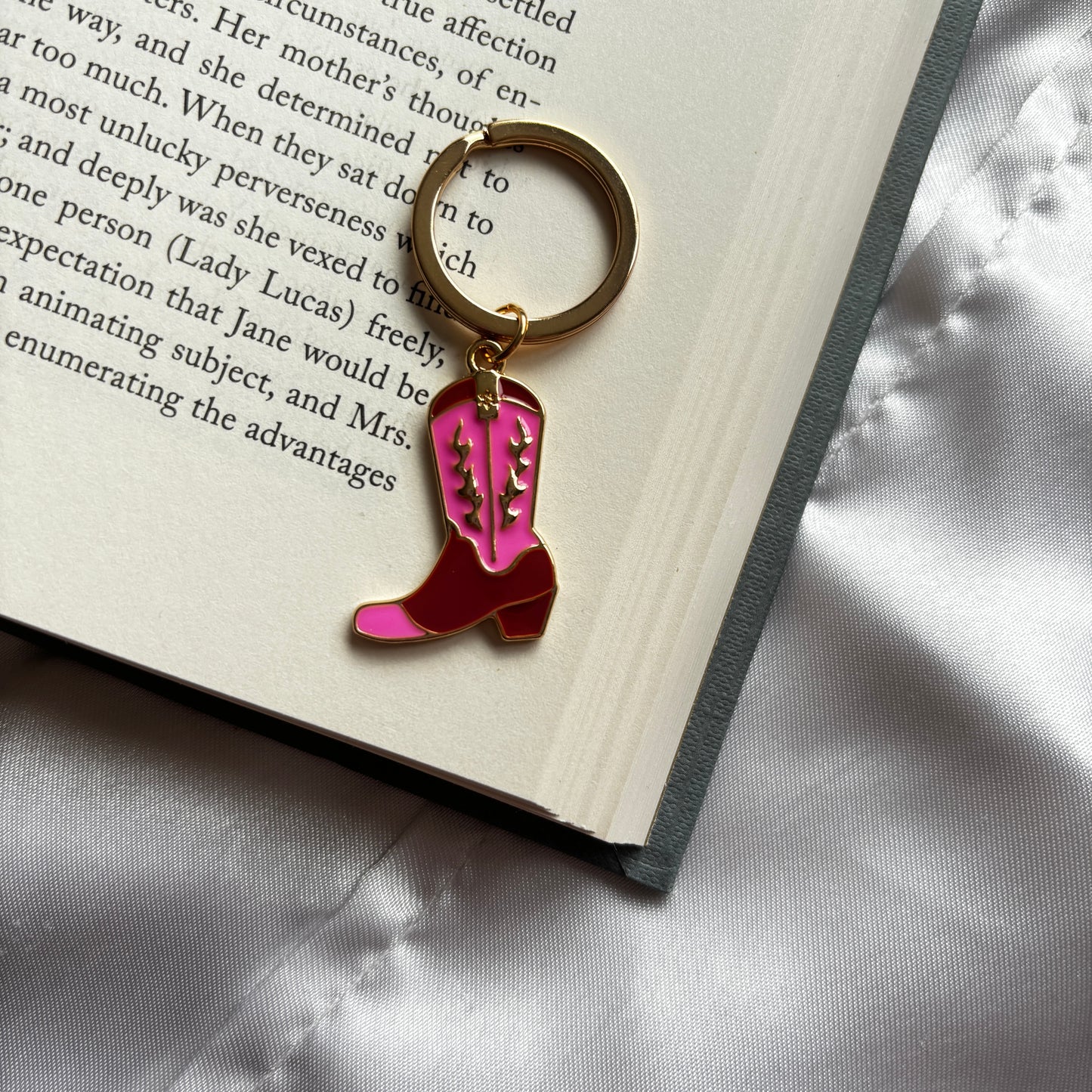 Cowboy boot keyring