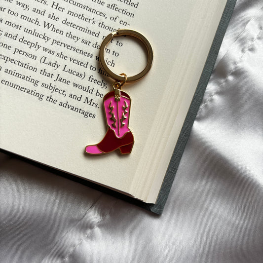 Cowboy boot keyring