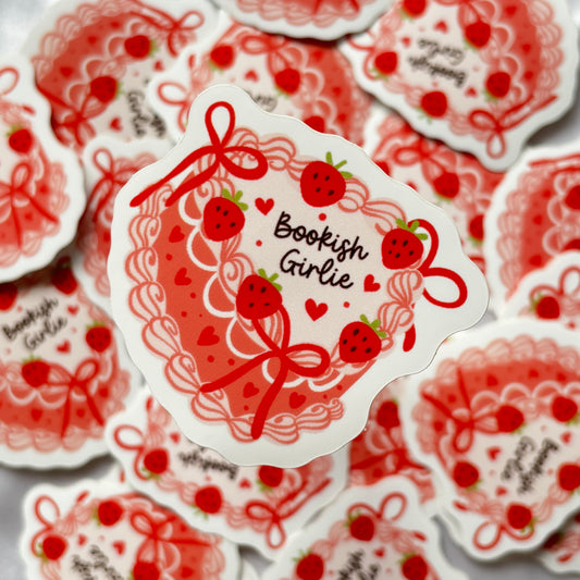Bookish girlie sticker