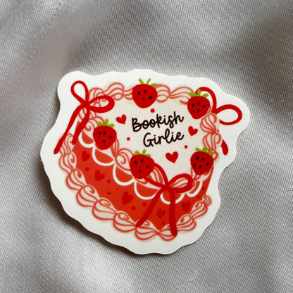 Bookish girlie sticker
