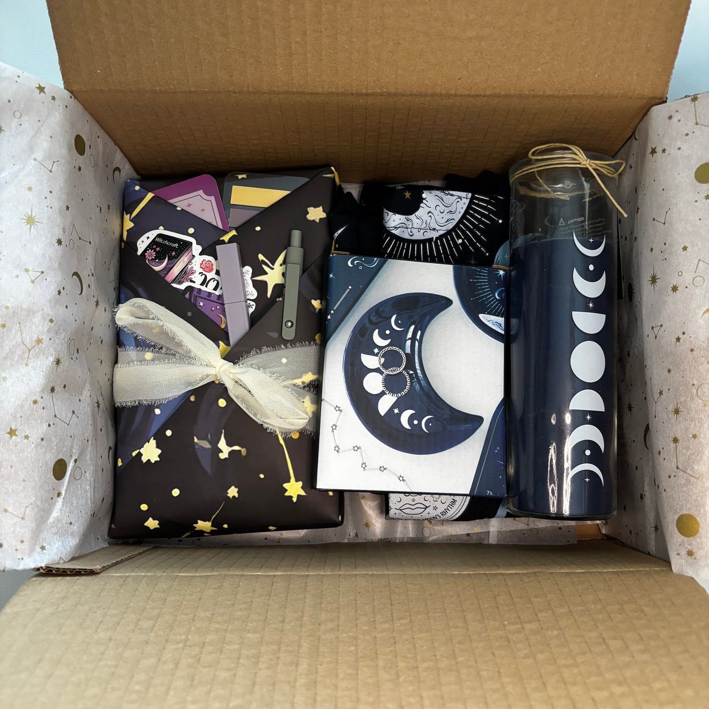 Celestial blind date with a book box