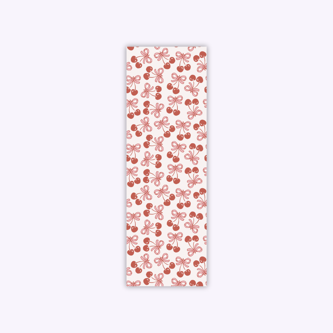 cherry print bookmark